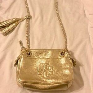 Gold Tory Burch purse